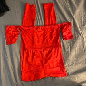 Red fashion nova body suit